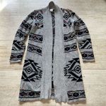 Northern Angel Aztec Southwestern Open Front‎ Long Cardigan Duster Sweater M Size M Photo 0