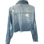 Refuge + Light Blue Distressed Denim Jacket Photo 1