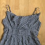 Loft black and White Gingham Dress spaghetti strap size 20 cowgirl Photo 3