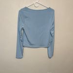 Sincerely Jules Light Blue Square Neck shirt Size L Photo 2