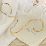 Gold Plated Herringbone Necklace Photo 5