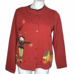 Blair Halloween Cardigan Top Scarecrow Pumpkin Retro Vintage Photo 0