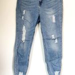 Wax Jean  Distressed Ripped Light Wash Skinny Jean - Size 11 / 30 Photo 4