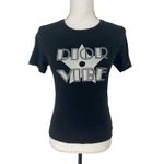 Christian Dior Dior Vibe Linen Blend Tee Shirt in Black Photo 3