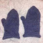 Handmade HAND KNIT BLUEISH PURPLE WINTER MITTENS ADULT WOMEN TEENS Photo 1