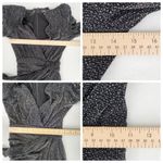 AQUA  Metallic Faux Wrap Mini Cocktail and Party Dress Size 0 Black / Silver Photo 6