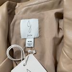 Joie NWT  Leather Faux Tan Beige Blazer Coat Jacket Blogger Pinterest Fav Cream Photo 11
