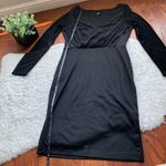 H&M Black long sleeve v neck Chiffon Dress size s Photo 2