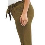 Motherhood Maternity NWT Underbelly Olive Charmeuse Jogger Pants Women’s Large Photo 1