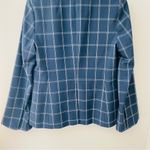 Banana Republic  Windowpane Bell Sleeve One Button Blazer Jacket Navy Blue Sz 6 Photo 8