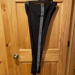 Avia  Active Wear women’s Leggings Black Stretch with white Leg Stripes Size L Photo 3