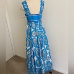 NWOT Alemais Blue and White Paisley Maxi Dress Size 6 Photo 8