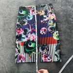 Clover Canyon  Night‎ Matador Stripe, Floral Pencil Skirt Black, White Small Photo 4