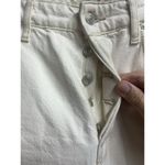 Free People We the Sz 31 Off White Wide Leg Cropped Jeans Distressed Button Fly Photo 2