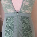 Sage green Rose Panel Lace Maxi Summer Dress Photo 8