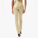 We Wore What Buttery Vegan Leather Kick Flare Pant Oat NWT Size 24 Photo 2