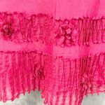 Y2K Coast Silk Dress Womens 8 Ruffled Dopamine Strapless Fairycore‎ Maximalist Pink Photo 6