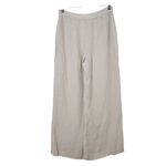 Three Dots 3 Dots Cream Linen Wide Leg Pants Size 4 Beige Linen Pants Photo 1