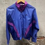Nike 1980s Pink & Purple Colorblock Cropped Windbreaker Track Jacket Medium M Photo 0