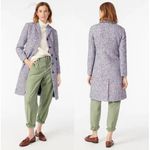 J.Crew Nalya Italian Tweed Button Front Lady Coat Purple Size 2 Photo 2