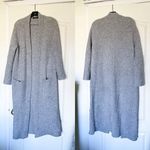 Jenni Kayne Sweater Boucle Duster Coat Merino Wool Cardigan Open Grey S GUC Photo 1