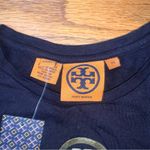 Tory Burch  Fallon Tee Long Sleeve Navy Blue Women's XS New with Tags Photo 4