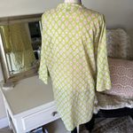 Anthropologie Mahogany lime green cotton pop over tunic top or mini dress beach cover up XL Photo 5
