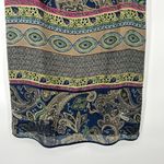 Valerie Stevens Vintage 90s  Silk Boho Shift Dress Paisley Mixed Pattern Size 6P Photo 6