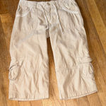 Old Navy Old Navy Beige Corduroy Cargo Capris Adjustable Waist Photo 0