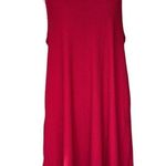 Anthropologie Maeve x - Cerise Red Mock Neck Swing Knee Length Dress Sz L Photo 2