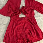 Audrey 3+1 Red Tie Romper  Photo 5