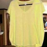 Yogalicious work out top sz xxl v neck short sleeve cute! yellow Summer! Soring Photo 0