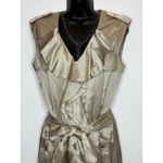 Cynthia Steffe  satin ruffle v neck utility belted mini shirt dress size 8 Photo 12