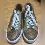 GBG LA Women's sneaker Size 9 All Over Logo white Brown & Gold w red Photo 2