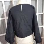 Babaton  Aritzia‎ Womens Black Niki Balloon Sleeve Poplin Blouse XS Photo 1