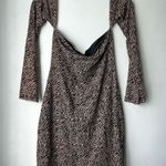 Motel Rocks Motel Geneva Bodycon Dress in Tiger Net Tan M Photo 4