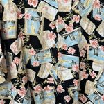 Bahama Beach Woman Y2K Pattern Gyaru button up Black Size 3X Photo 3