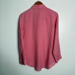 Chico's NWOT ‎ Linen Non-Iron Collared Pull Tab Sleeves Button Up Medium Chico 1 Photo 7