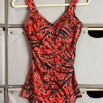 Maxine Neon leopard retro one piece Orange Size 12 Photo 0