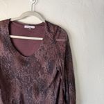 Tempo Paris Y2k Whimsigoth Large Sheer Silk Viscose Asymmetrical Hem Boho Top Photo 1