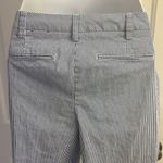 Lands' End Land’s End Blue and White Vertical Striped Fit 2 Cropped Cotton Blend Pants- Siz Photo 7
