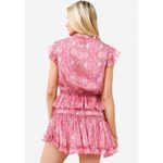Misa Los Angeles Lillian Floral Print Ruffle Mini Dress Washed Rose Lilac Large Photo 4