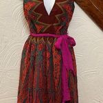 Anna Sui Anthropologie Silk Venetian "Uffizi Wrap Dress" size 2 Photo 0