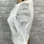 ZARA Sheer Puff Ribbed Top Photo 1