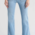 7 For All Mankind Dojo Tailorless Wide Leg Flare Jeans Light Wash Size 29 NWT Photo 0