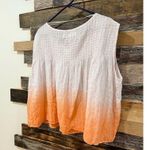 We The Free Free People NWT Womens Little Bit of Something Ombre V-Neck Blouse Sz M Photo 3