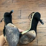 Brian Atwood Black Catania Strappy Heels gold ankle strap buckle stiletto Photo 2