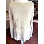 Rubbish  NWOT Long Sleeve Pullover Cotton Distressed  Sweater Womens M‎ Photo 1