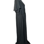 Birdy Grey Hannah Chiffon with Slit Black Bridesmaid Wedding Guest Dress Size 1x Photo 1