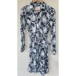 Anthropologie  Conversations Colloquial Long Sleeve Shirtdress 0 Abstract Art Photo 4